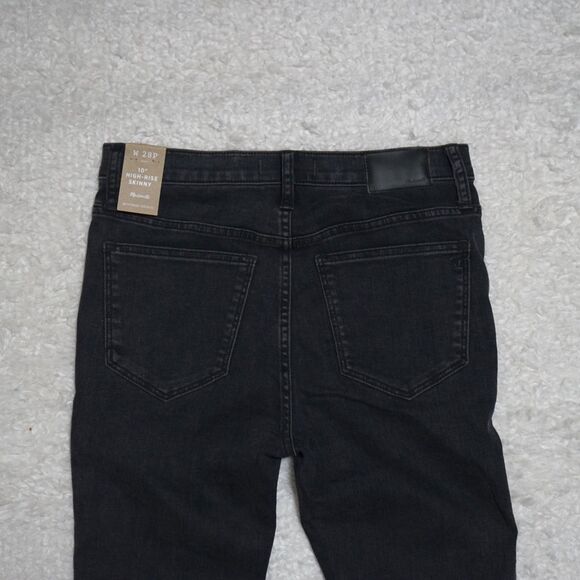NEW! Madewell Petite 10" High-Rise Skinny Jeans in Berkeley Black Size 28P - Picture 5 of 11